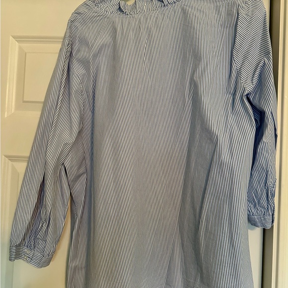 Crown & Ivy Blue Pinstripe Blouse - Picture 3 of 3